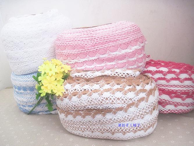 2016清倉diy民族服裝輔料花邊 裙邊沙發(fā)裝飾 蕾絲彩色雙色純棉線